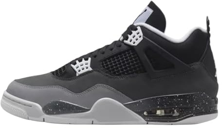 Nike Jordan Air 4 Retro Uni-Erwachsene, Schwarz/Weiß Anthrazit-Schwarz, 45 EU