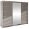 Mirjan24 Kleiderschrank Dotan VI mit Spiegel, Kleiderstange und Fächer, Schlafzimmerschrank, Schwebetürenschrank, Dielenschrank, Garderobenschrank (Cashmere/Cashmere)