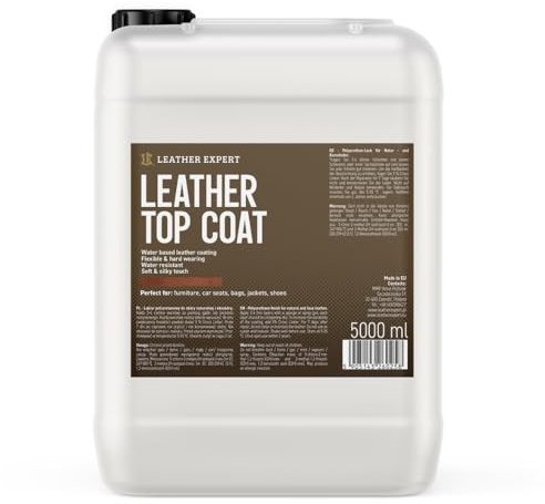 Farbfixierend Leder Finish Satin 5000ml - Lederfinish für Handwerker - Leather Top Coat für alle Arten Glattleder – Klarlack schützt vor Feuchtigkeit und Beschädigungen
