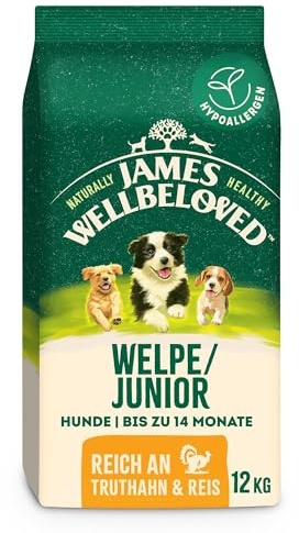 James WELLBELOVED 12kg Hund Welpe/Junior Trockenfutter Truthahn & Reis