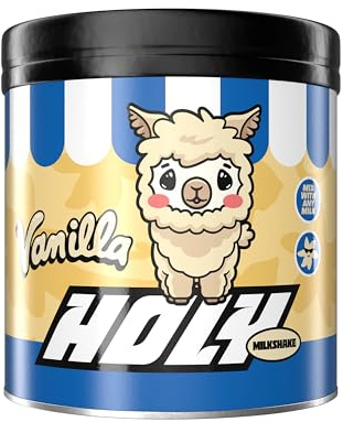 HOLY Milkshake Pulver 'Vanilla' – 50 Portionen Vanille Milkshake im Vorratspack - Zuckerfrei, koffeinfrei, kalorienarm & vegan - Mit Vitaminen B, C & D und 100% natürlichen Aromen