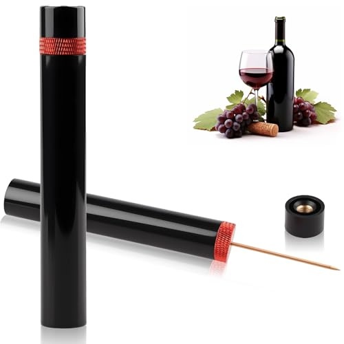 Air Pressure Wine Bottle Opener, Bottle Opening 7S Quick Portable for Removing Corkscrew, Professional Remover NO Damage Cork for Home Bars Travel Picnic Party Detachable