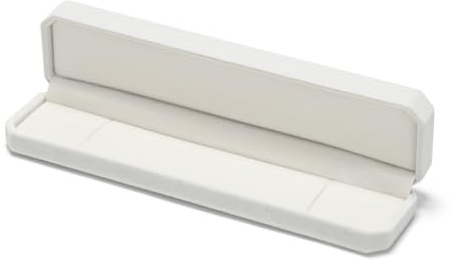 Papten Lange Ketten Schmuckaufbewahrung Armreif Schmuck Box Weiß,Samt | Achteckig armband schmuckbox geschenk,schmuckaufbewahrung für armband Geschenkbox für Valentinstag Geburtstag