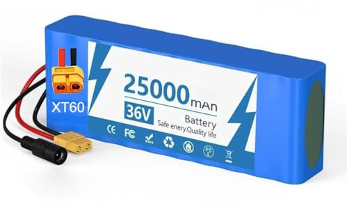 36V 25Ah Batterie De Vélo Électrique 10S2P Batterie Trottinette Pliable Batterie pour Moteur 100W 350W 500W avec Chargeur Et Protection BMS Rechargeable Batterie