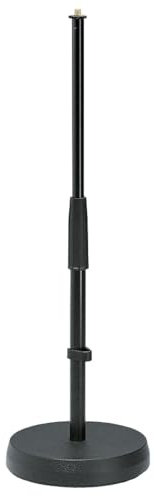 K&M 233 Tischstativ Schwarz – Stufenlos verstellbare Höhe 35,5 - 58 cm – 3/8“ Gewindeanschluss, Trittschalldämpfung