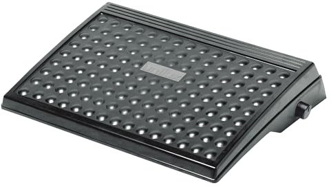 Unilux Origin Repose-pieds Ergonomique Fonctionnel Réglable en hauteur et Inclinaison avec Surface Massante Amovible et Nettoyable - Antiallergique 45 x 35 x 13,5 cm Noir
