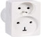 Legrand - Adaptador para 1 enchufe 2P+T 16A+1 enchufe 2P+T 20A en una toma de 32A