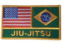 USA Amerika Brasilien Jiu-Jitsu Flaggen Patch Patch