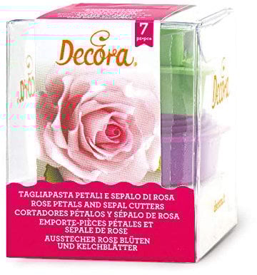 DECORA KIT 7 Cutters Rosen-Set, Plastik, violett, 8.5 x 8.5 x 5 cm