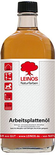 LEINOS 280 Arbeitsplattenöl für Innen 0,25 Glas | Naturöl zur Imprägnierung von Küchenarbeitsplatten, Möbeloberflächen & Kinderspielzeug aus Holz | Speziell für den Küchenbereich, lösemittelfrei