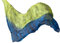 ZLTdream Bauchtanz-Schal für Damen, 100 % Seide, 250 x 110 cm, Grün-Dunkelblau, 250cm*110cm/98.4*43.3inch