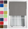 FURNISHED Roller Blinds Window Blackout Blind - 100% Black Out Thermal Fabric Easy Fit Fittings - Custom Made to Measure Blackout Blind Bedroom Bathroom Kitchen, Dark Grey, Up to 240W x 165H cm