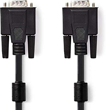 NEDIS - Câble VGA - VGA mâle - nickelé - 10m - rond - PVC/ABS - Noir