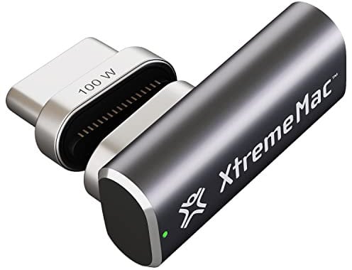 XtremeMac® Premium Magnetischer Adapter für Apple MacBook, iPad und andere USB-C Geräte, Schnellaufladefunktion 100W, Datenübertragung 10gb/s, 20 polig