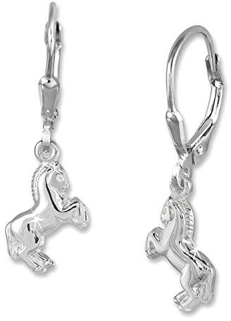 Teenie-Weenie Ohrhänger für Kinder 925 Silber glanz Pferd Ohrringe D3SDO583J Silber Ohrschmuck für Kinder