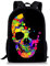 POLERO Kinderrucksack Kleiner Tagesrucksack für Kindergarten Wanderrucksack für Kinder mit Breiten und bequemen Gurten Totenkopf Print Design