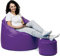 sunnypillow Premium XXL Sitzsack mit Hocker Riesensitzsack Outdoor & Indoor mit 320L Styropor Füllung Sessel für Kinder & Erwachsene Sitzkissen Sofa Beanbag viele Farben zur Auswahl Violett