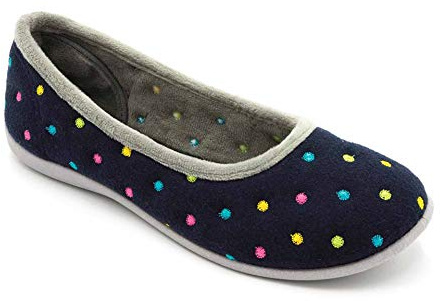 Padders Ballerina Wide E Fitting Womens Memory Foam Slippers