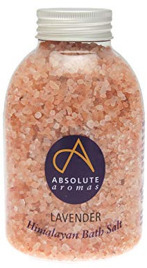 Absolute Aromas Lavendel Badesalz 625 g - Rosa Himalaya-Salz mit 100% reinem ätherischen Lavendelöl