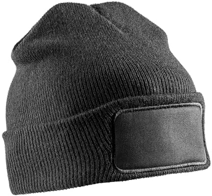 Result Winter Essentials Double Knit Printers Beanie One Size/Black