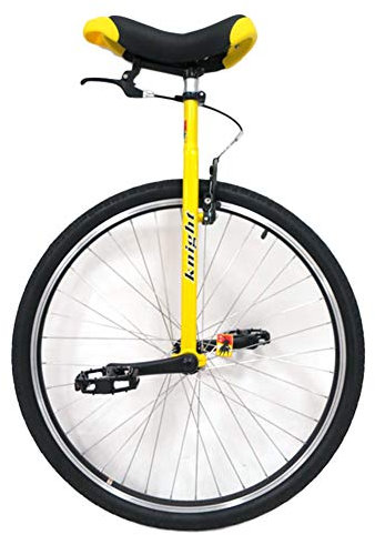 Einrad Kinder Heavy Duty Erwachsene Einrad für Große Menschen Größe von 160-195 cm (63-77), 28-Zoll-Rad, Extra Großes Gelbes Einrad, Last 150kg / 330Lbs (Color : Yellow, Size : 28 inch)