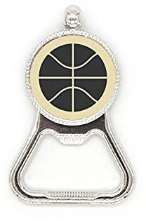 Flaschenöffner für Bierflaschen, Basketball-Design, einfaches geometrisches Muster, aus Edelstahl
