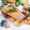 Unibos Bamboo Chopping Board with 4 BPA Free Plastic Drawer/Trays with Lids Kitchen Set-100% Natural Robust Bamboo Wood-Wooden Chopping Boards Cutting Board/Chopping Board Set