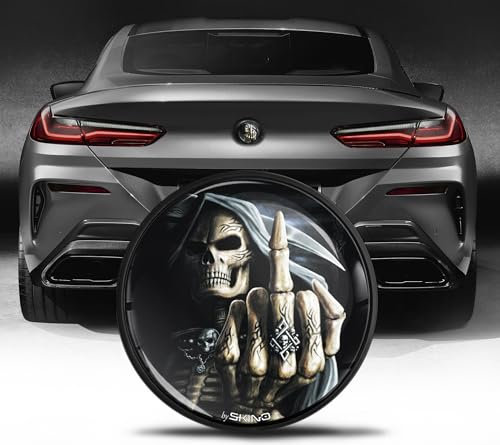 Biomar Labs Kompatibel mit BMW Emblem 51148219237 Kofferraum Abzeichen 74mm Heckklappe Schädel EZ 25