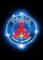 Displate – Metallposter - Magnet Mounted - Paris Saint-Germain - Crests - Paris Saint-Germain Neon 45 cm x 32 cm