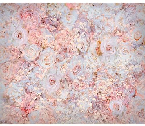 murando - Fototapete selbstklebend Blumen, 343x256 cm, Schlafzimmer, modern | Selbstklebend ohne Kleister, Full HD Druck, ideal fürs Wohn- oder Schlafzimmer, schnelle Montage, lichtbeständig, geruchsfrei