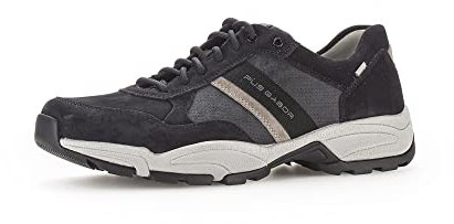 Pius Gabor Herren Sneaker Low,Halbschuhe,zertifiziertes Leder,Wechselfußbett,Laufschuhe,schnürschuhe,schnürer,Midnight,47 EU / 12 UK