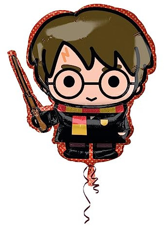 Amscan 4042175 - Globo de plástico Super Shape Harry Potter, 48 x 78 cm, globo de helio, Hogwarts, cumpleaños, fiesta temática