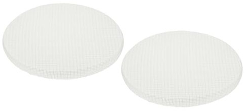 QUARKZMAN Runde Hockerbezüge 2er-Pack, Runde Barhockerbezüge mit elastischen Bändern Dia.11-16, Runde Sitzkissen für Stühle Hockerbezüge - Weiß