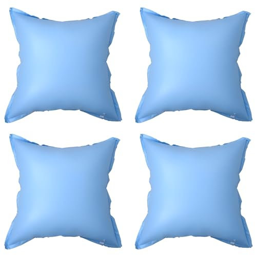 Primal Internet GmbH Poolkissen Winter XXL 4m Durchmesser | 4 Kissen mit je 110x110 cm | Winterkissen für Pool-Abdeckung | Luftkissen-Frostschutz rechteckig