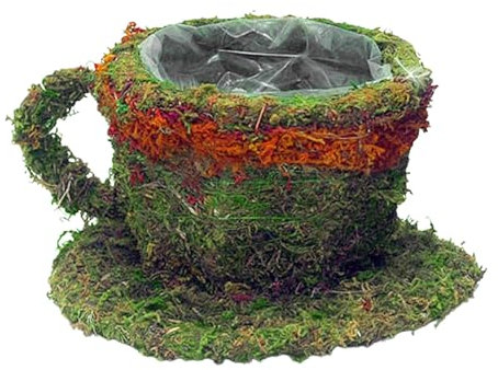 SHRIGM Pots de Fleurs pour d'intérieur, paniers de d'intérieur - Pots Succulents tissés en Mousse créative en Forme de Tasse à café - Support pour de Jardin, centres de Table, Pot Succulent étanche