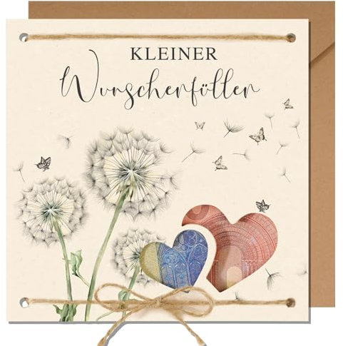 BOFUNX Wunscherfüller Geldgeschenke Verpackung Grußkarte mit Umschlägen Lustige Geldgeschenk für Geburtstag Jugendweihe Reisen Hochzeit Männer und Frauen