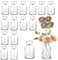 Otauoaea Lot de 15 Mini Vases en Verre, 130ML Petits Vase à Fleurs Vases Décoratifs avec Ficelle - Mini Vase en Verre pour Décorations de Table Moderne,Centres de Table Vase