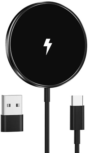Wireless Charger iPhone,15W Apple Magsafe Charger iPhone Magnetic charger for Iphone 16/16 Pro Max/15/15 Pro/15 Plus/14/14 Plus/13/12/11/Airpods,iphone charger Pad Wireless IPhone CHARGER Fast Charge