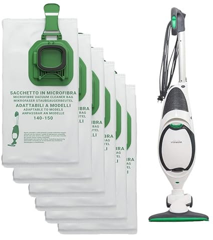 6 SACCHETTI PER ASPIRAPOLVERE VORWERK FOLLETTO VK 140-150