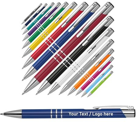 Schmalz® 100 Stück Kugelschreiber Mit Gravur Jolly - Personalisiert Mit Großer Auswahl an Farben - Als Geschenke Mit Wunschtext & Logo (100)