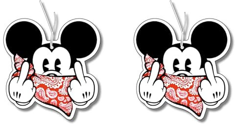 2x Gangster Mickey Bandana Duftbaum Auto Lustig, Duftspender, Tuning, Car Air Freshener, Duftanhänger Set