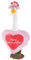 Arrowbash Valentine Goose Outfit Rosa Herz Gans Kleidung Veranda Gans Outfits Beton Gans Outfits für 58,4 cm Zement Gans Kostüm für Outdoor Statue Terrasse Hof Rasen Kunst Dekoration