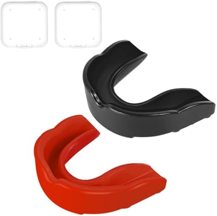 Flintronic Lot de 2 Protege Dents Boxe pour Adultes, Protège-dents Mixte Adulte Protège Dent Boxe, Protège-Dents Sport avec Boîte Portable, Taille Unique