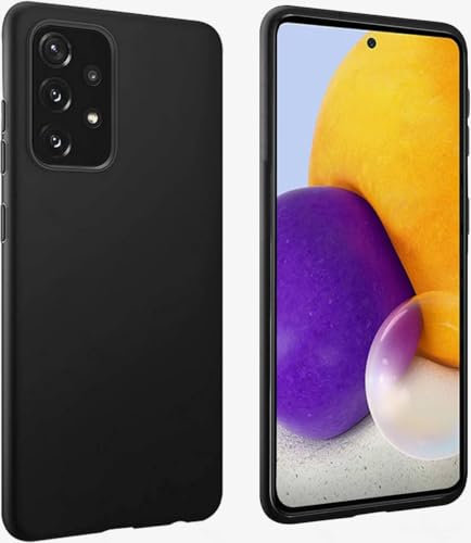 Eiselen Handyhülle für Samsung Galaxy A72 Hülle - Schwarz Ultradünne Soft TPU Silikon Schutzhülle | Kratzfest, rutschfest, Stoßsicher Case