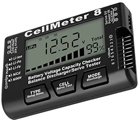 Uonlytech Battery Voltage Tester Digital Battery Capacity Checker Portable Lightweight