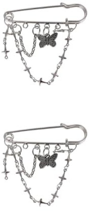 VALICLUD 2 Pièces broche croix pulls à fleurs pour femmes rose marchandise peluche unique broche noel de noel lustrée épingle de hip-hop ornement de vêtements alliage