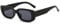 Long Keeper Vintage Rectangle Sunglasses for Women Trendy Square Sunglasses Fashion Retro Glasses with UV400 Protection for Ladies Teen Girls Men (Black Grey - Polarised)