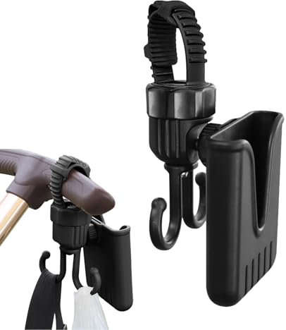 Stroller Hooks, Extra Strong Load-Bearing Lightweight Stroller Hanger Clips, Heavy Duty Baby Stroller Accessory Organizer Hooks for Holding Shopping Bags, Diaper Bags, Handbags, Must-Have