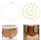 OHREN 2 pcs Chaîne de ventre dorée pour femme, réglable, résistante à l'eau, anti-ternissement, Chaîne de bikini, Bijoux de corps, Ceinture chaine dorée, (Doré)