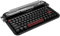 AJAZZ AF84 Wireless Typewriter Keyboard, Cute Retro Aesthetic Design with Integrated Stand for Tablet, Phone, Mixed color Retro Round Keycaps, 2.4Ghz Wireless/Bluetooth for Table,/PC/Win/Mac (Black)